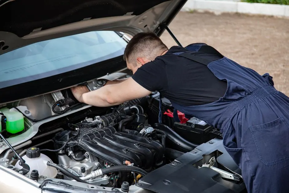 Technician reviewing a repair plan